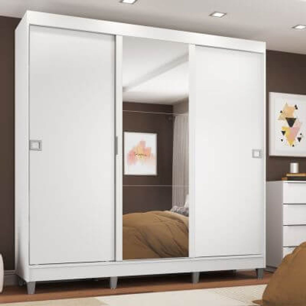 imagem de Guarda-Roupa Casal  Napoli 180x215x55  Branco Madesa 1082091ECP